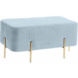 Dkd Home Decor Gylden Metal Himmelblå Svamp Siddebænk