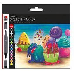 Marabu Sketch Graphix SUGARHOLIC, 12er-Set