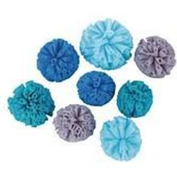 Rayher Pompons blau sortiert Ø 4,0-5,0 cm 8 St