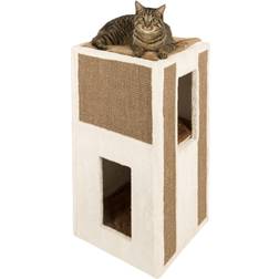 Kerbl Baril De Grattage Pour Chats Galina 40x40x78 cm Blanc Et Marron