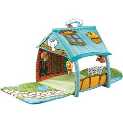 Kikkaboo Spielbogen Casa Bebe Krabbeldecke kleines Haus hängende Tiere Griff blau