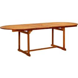 vidaXL Bois d'Acacia Massif Table À Díner de Jardin (160-240) x 100 x 75 cm