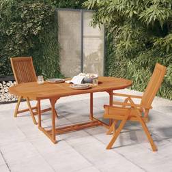 vidaXL Table De Jardin Extensible Meuble de Terrasse 200x100x75 cm Bois d'Eucalyptus Solide