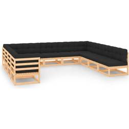 vidaXL Loungegrupp Med Antracitfärgade Dynor 11 Delar Loungeset
