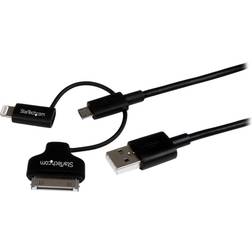 StarTech USB A 2.0 - USB B Micro/Lighting/30-Pin 3.3ft