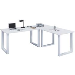 VCM Hjørneskrivebord 190 x 160 x 80 U-base Hvid Skrivebord