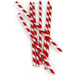 Kikkerland Red White Paper Straws 145 Count