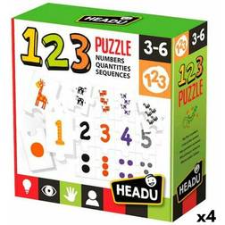 "Pedagogiskt spel för små barn HEADU Puzzle Números 4 antal