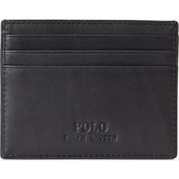 Polo Ralph Lauren Sort kortholder kornlæder stort ponylogo-Black - SORT One