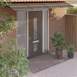 vidaXL Sort Dørbaldakin 350 x 75 cm Polycarbonat Sort