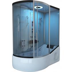 Home Deluxe Box Doccia Con Vasca Allin 2IN1 170 x 90 Bianco 1700x900x2200mm