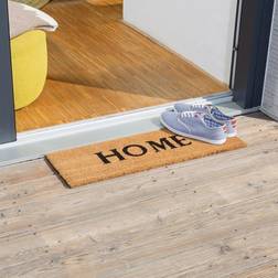 Relaxdays Narrow Coir HOME Print Black