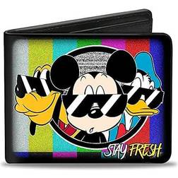 Pluto/Mickey Mouse/Donald Duck Stay Fresh Group Reisezubehr-Bi-Fold-Brieftasche, Mehrfarbig, Standard größe