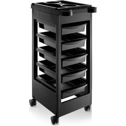 Saloniture Rolling Trolley Cart with 5 Drawers