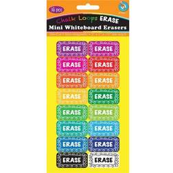 Ashley Non-Magnetic Mini Whiteboard Erasers Pack of 16