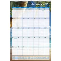 Office Depot Brand Monthly Wall Calendar Paradise January December 2023 ODUS2201-005