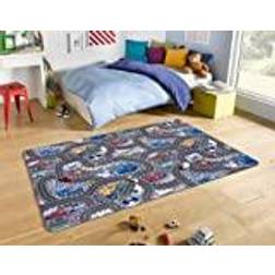 Hanse Home Race Track Tufted Grey Blue Indoor Rug 160 x 240 cm