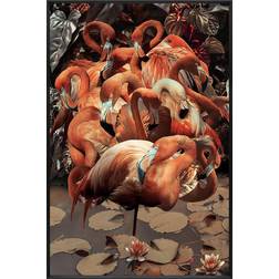 NFG BILDE Flamingo, 80x120, ram Tavla