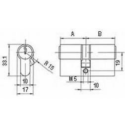 Bks Profildoppelzylinder PZ 8800 31/31 mm Anz.Schlü.3 versch.-schl.BKS