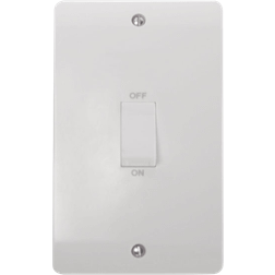 Click Scolmore Click Mode 45A DP Switch 2 Gang Upright