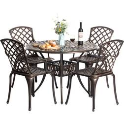 Gardenised Dinning Set 4 Bistro