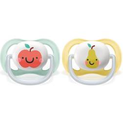 Philips AVENT Chupete Ultra Air Neutral (manzana) 0-6 m, 2 piezas