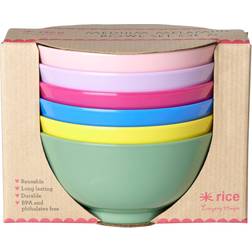 Rice Bols En Mélamine Medium Ø 15 cm 6 Pièces Multicolor Bol de petit-déjeuner