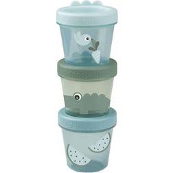 Done by Deer Croco Lunch Box 3-pack Green