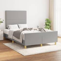 vidaXL Bedframe Zonder Matras 120x200 cm Stof Lichtgrijs
