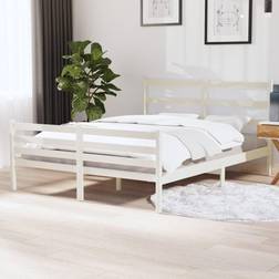 vidaXL Bed Frame Solid Wood Pine