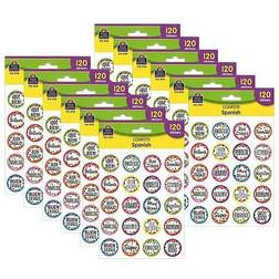 Teacher Created Resources Confetti Spanish Stickers 120 Per Pack 12 Packs