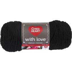 Red Heart E400.1012 with Love Yarn, Solid-Black