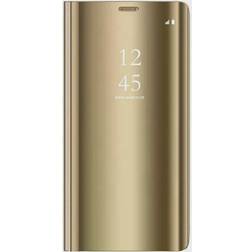 Skal-man Smart Clear View Foderal Samsung Galaxy S22 Ultra Guld