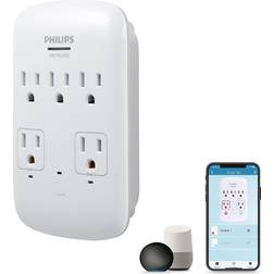 Jasco Philips Smart Plug 5-Outlet Surge Protector 490J White