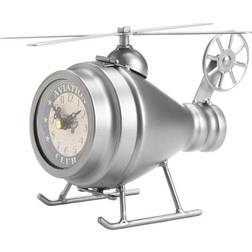 Zingz & Thingz Silver Helicopter Desk Table Clock