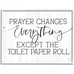 Stupell Industries Changes Everything Funny Religious Bathroom Quote Me Framed Art