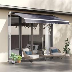 OutSunny 10 Manual Retractable Awning Shade Shelter