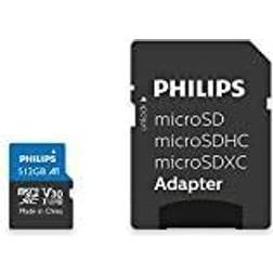 Philips MicroSDXC Card 512GB Class 10 UHS-I U3 incl. Adapter