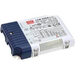 Mean Well LED Driver LCM-60DA, 2-90V 60W, 500-1400 dali og push