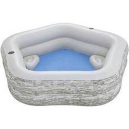 Bestway Oppustelig Pool Grå 213 x 206 x 53 cm