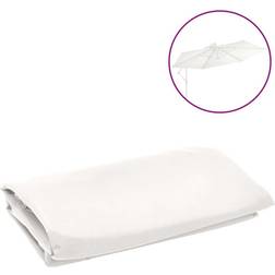 vidaXL Tissu de Remplacement Pour Parasol Déporté Blanc Sable 350 cm