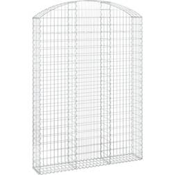 vidaXL Cesto Gabbione Ad Arco 150x30x200/220 cm Ferro Zincato