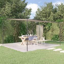 vidaXL Gazebo Beige 4x4 M 180 g/m Tessuto e Acciaio