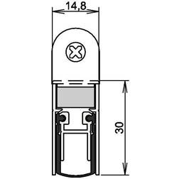 Türdichtung Schall-Ex DUO L-15 WS 1-382 2-s.L.833mm Alu.silberf