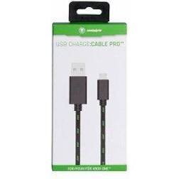 Snakebyte SB910487 Xbox One USB CHARGE:CABLE PRO™ 4m Ladekabel, Grün/Schwarz