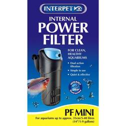 Interpet Aquarium Power Filter pf Mini for Fish Tanks, Black/Blue