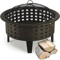 Blumfeldt Boston Braséro Jardin Chauffage Exterieur Barbecue Ø 70 cm Acier Noir