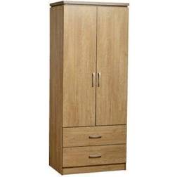 SECONIQUE Charles 2 Door Walnut Wardrobe 77x190cm