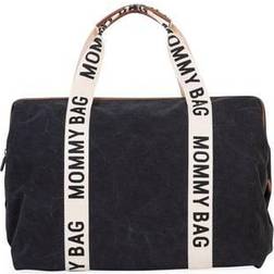 Childhome Mommy Bolsa Signature Canvas Negra