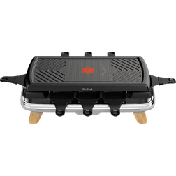 Tefal Raclette RE610D12 Noir 8 Personnes 1350 Watt Revêtement Titanium Force